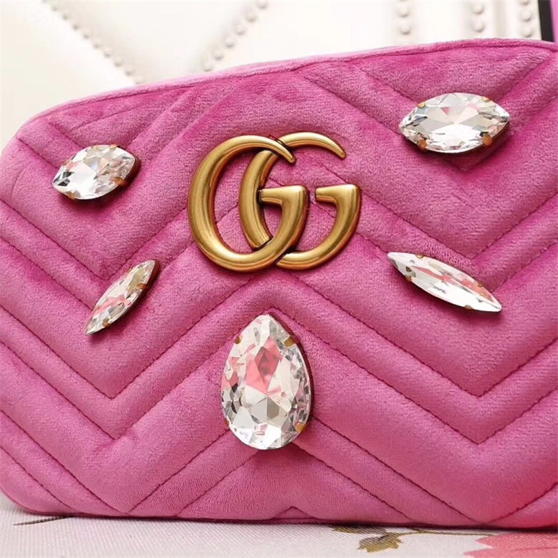 447632 Cucci女包 古馳手提包 Gucciu單肩包 古馳水晶包包 Gucci網紅包