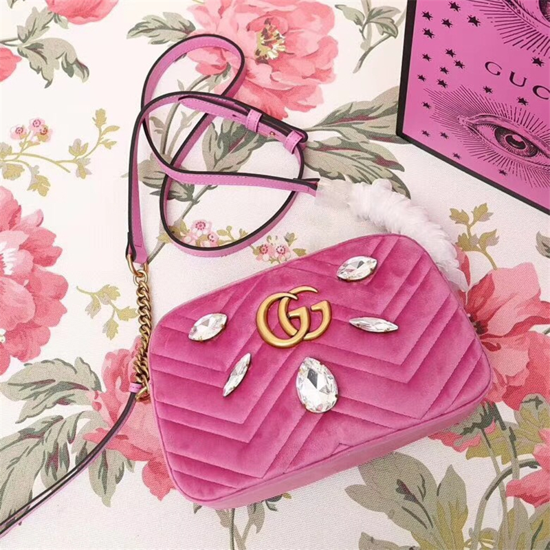 447632 Cucci女包 古馳手提包 Gucciu單肩包 古馳水晶包包 Gucci網紅包