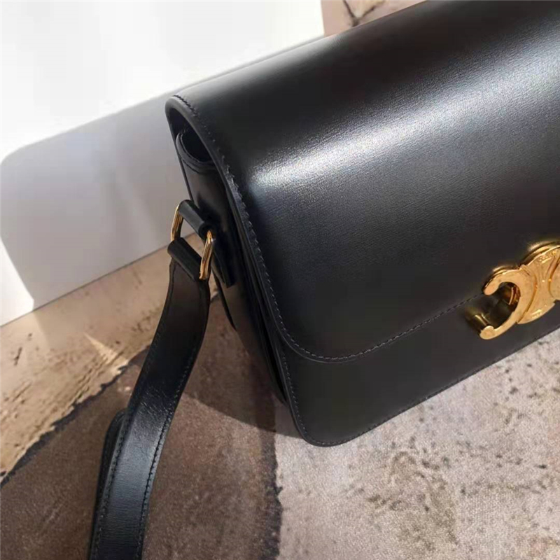 celine包包 賽琳女包 Triomphe系列 倒雙C黃銅鎖 中號