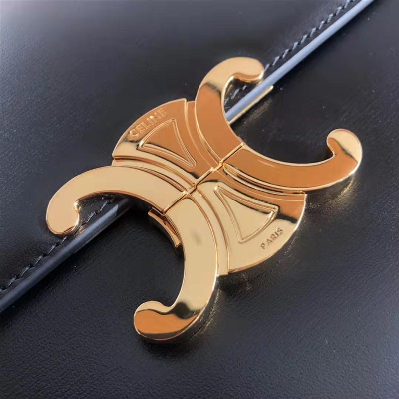 celine包包 賽琳女包 Triomphe系列 倒雙C黃銅鎖 中號