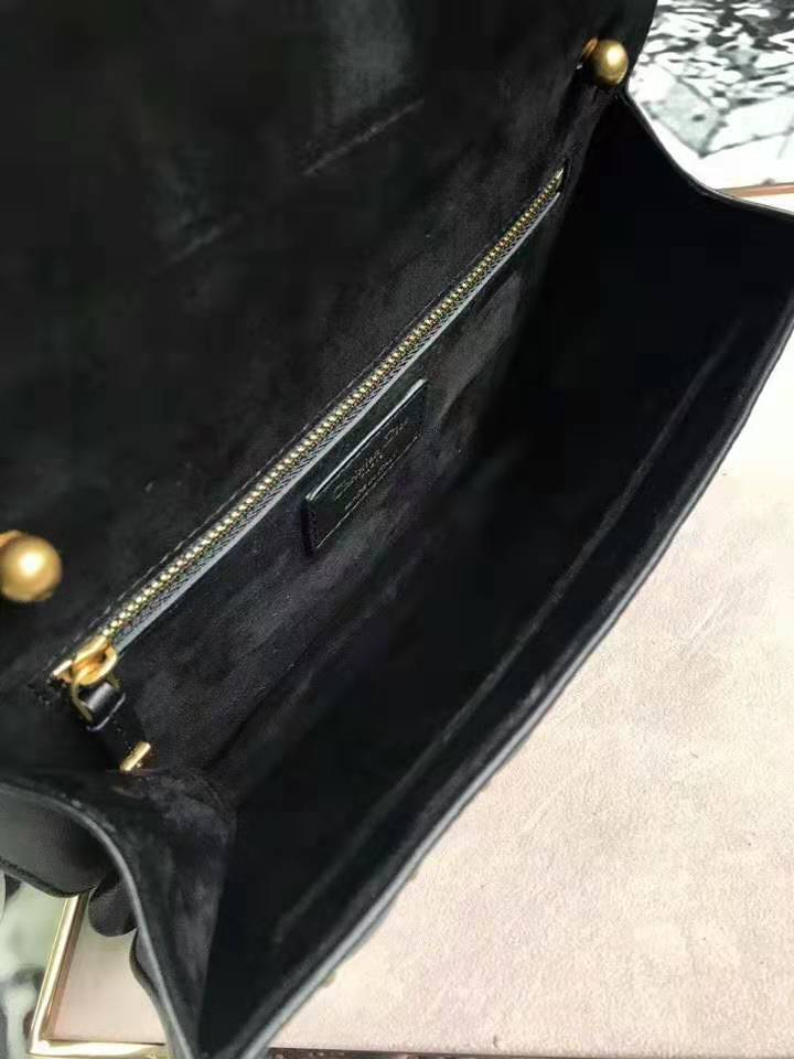 M5819 Dior Addict柳釘包 藤格紋鉚釘 翻蓋鏈條 迪奧小方包 黑色