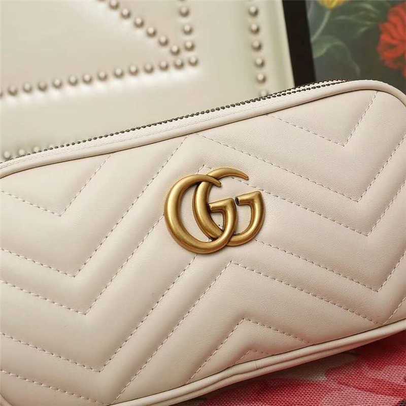 546581 Gucci女包 Marmont系列 古馳單肩包 金屬雙G 三拉鏈風格