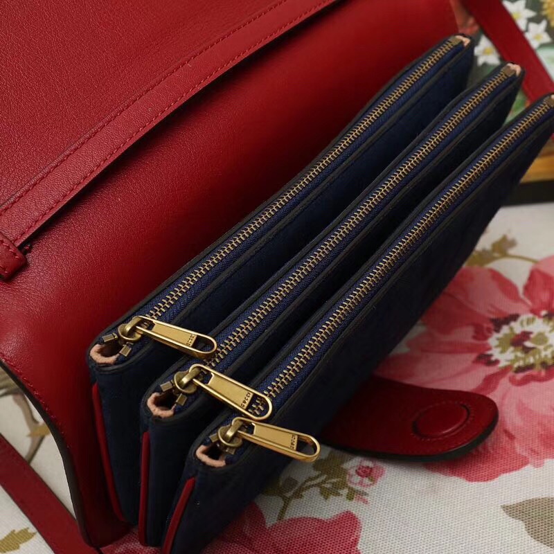 548304 Gucci Ophidia系列 磨砂皮古馳肩包 隔層風(fēng)琴設(shè)計 Gucci手包 紅色