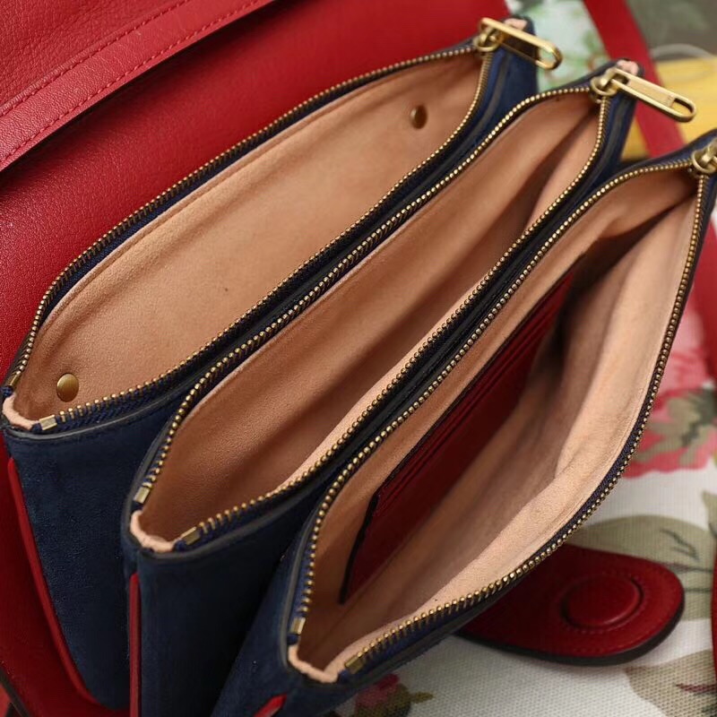 548304 Gucci Ophidia系列 磨砂皮古馳肩包 隔層風(fēng)琴設(shè)計 Gucci手包 紅色