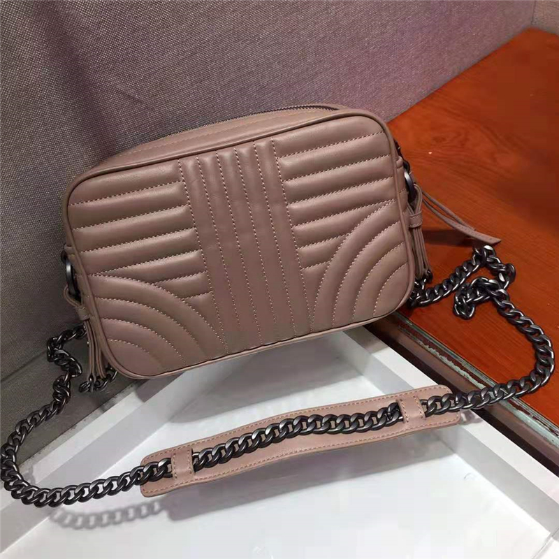 1BH103 Prada女包 普拉達(dá)女袋 小牛皮 水晶裝飾 普拉達(dá)單肩斜跨包 藕粉