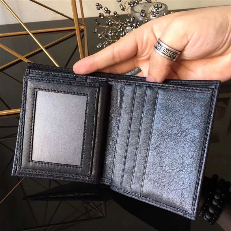 660412 Ferragamo菲格拉慕 進口牛皮 兩折 活頁豎版 短款男士錢包 黑色