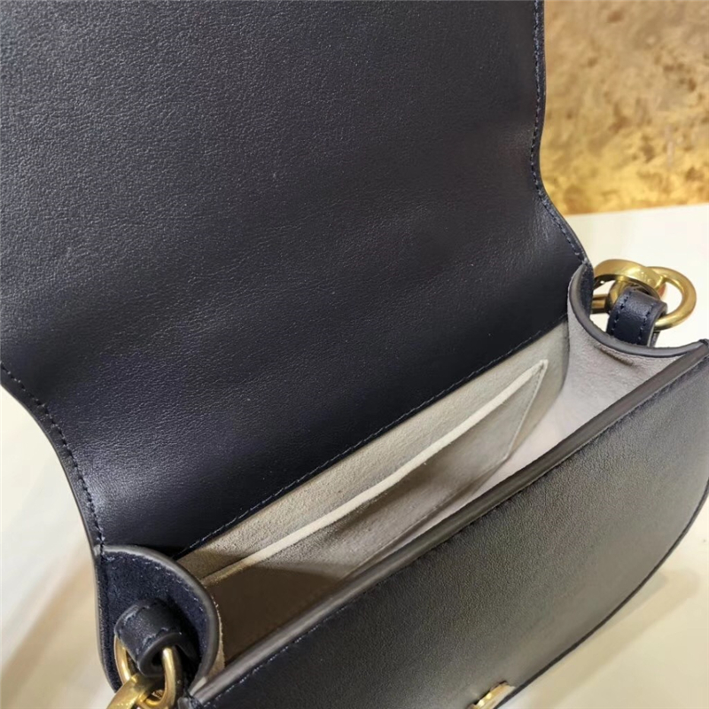 Chloe Nile IT包 進口牛皮 小號 小馬刺繡圖案 手鐲式提手 珂洛伊手袋 黑色