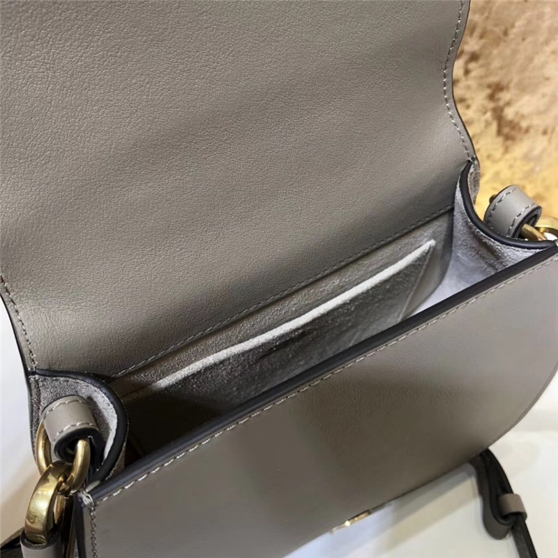 Chloe Nile IT包 進(jìn)口牛皮 小號(hào) 小馬刺繡圖案 手鐲式提手 珂洛伊手袋 灰色