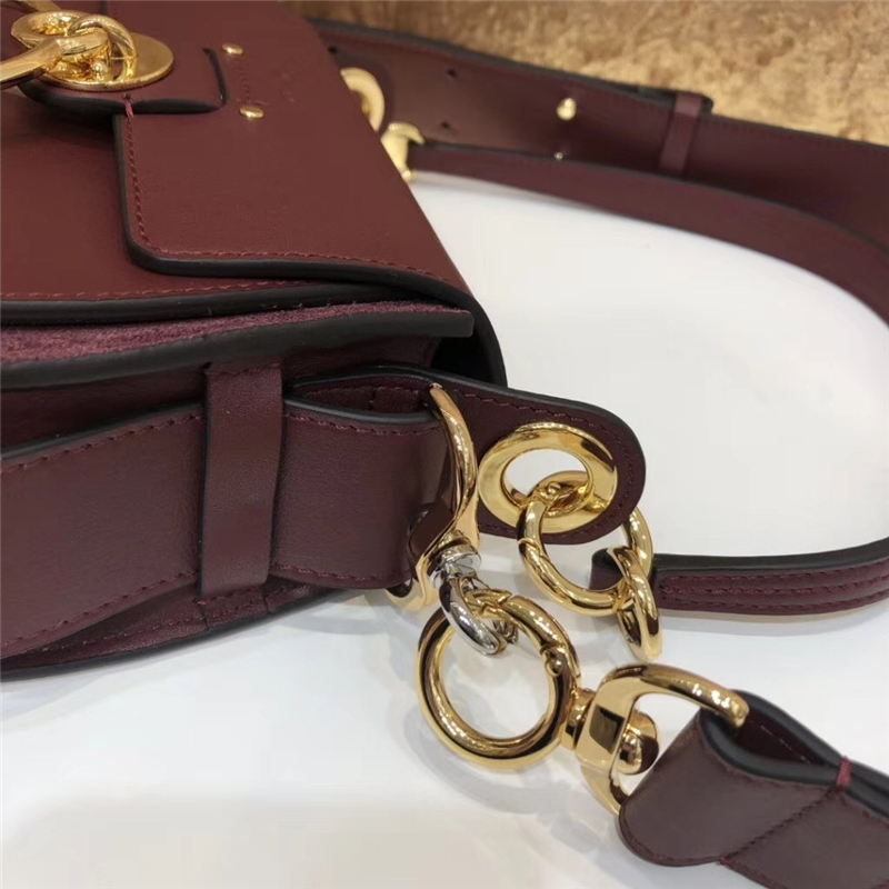 Chloe 珂洛伊 Chloe小豬包 Tess手袋 小牛皮麂皮 Chloe女包 棗紅色