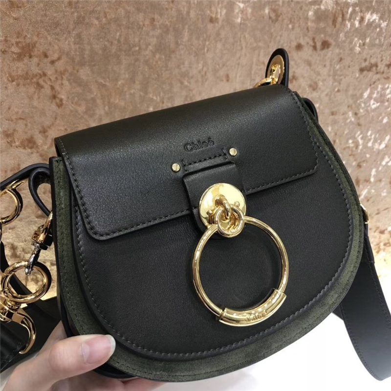 Chloe 珂洛伊 Chloe小豬包 Tess手袋 小牛皮麂皮 Chloe女包 黑配灰