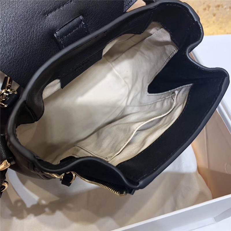 1232 Chloe Faye雙肩包 小牛皮麂皮 珂洛伊背包 Chloe迷你雙肩包 黑色