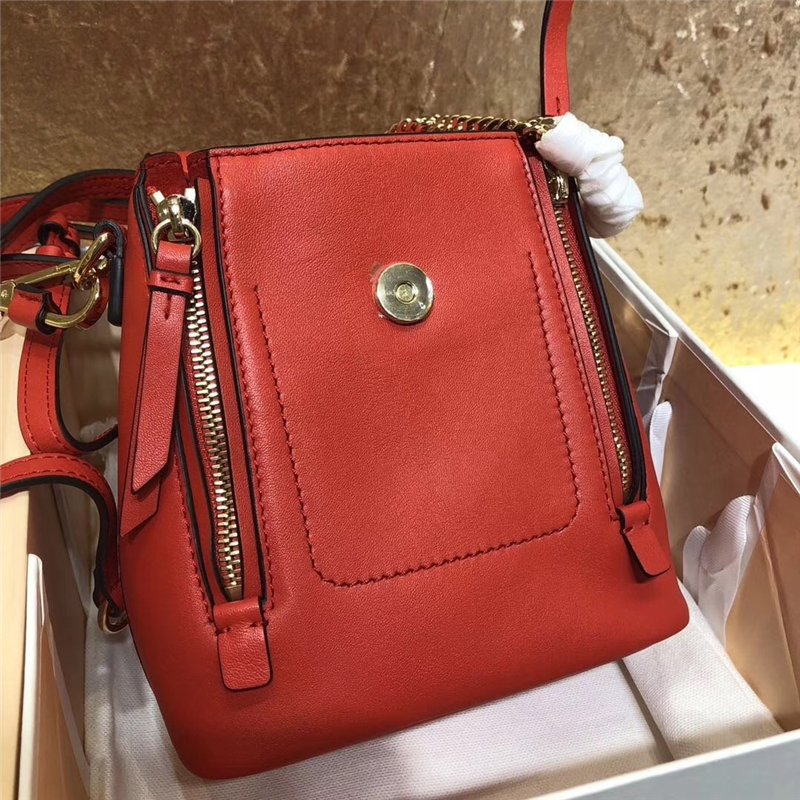 1232 Chloe Faye雙肩包 小牛皮麂皮 珂洛伊背包 Chloe迷你雙肩包 紅色