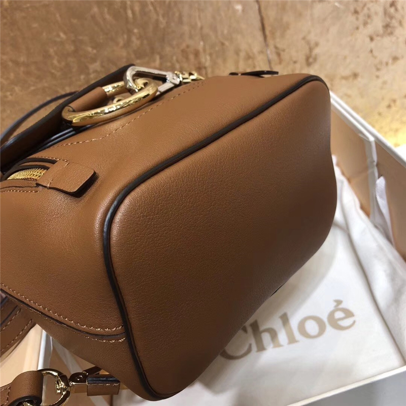 1232 Chloe Faye雙肩包 小牛皮麂皮 珂洛伊背包 Chloe迷你雙肩包 焦糖色
