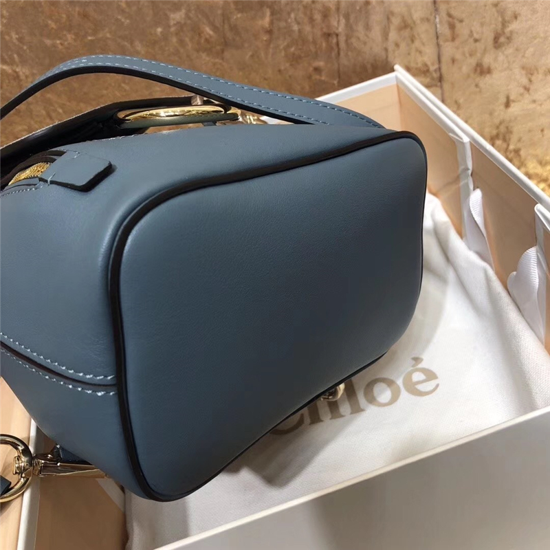 1232 Chloe Faye雙肩包 小牛皮麂皮 珂洛伊背包 Chloe迷你雙肩包 藍色