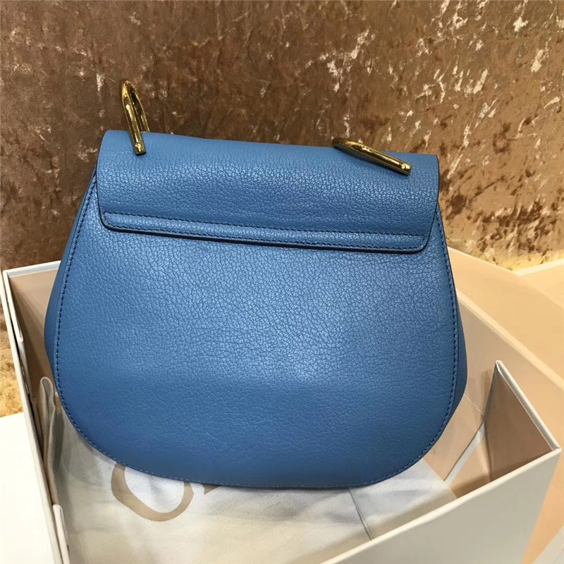 Chloe 珂洛伊 Chloe小豬包 小牛皮荔枝紋 海外原單 Chloe女包 湖藍(lán)色