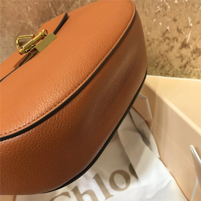 Chloe 珂洛伊 Chloe小豬包 小牛皮荔枝紋 海外原單 Chloe女包 磚紅色