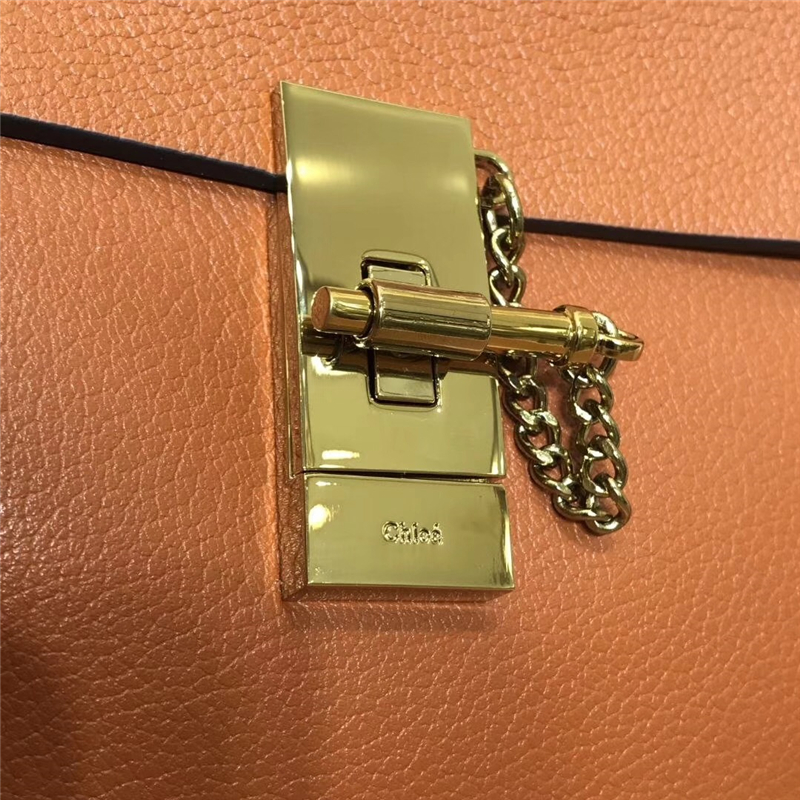 Chloe 珂洛伊 Chloe小豬包 小牛皮荔枝紋 海外原單 Chloe女包 磚紅色