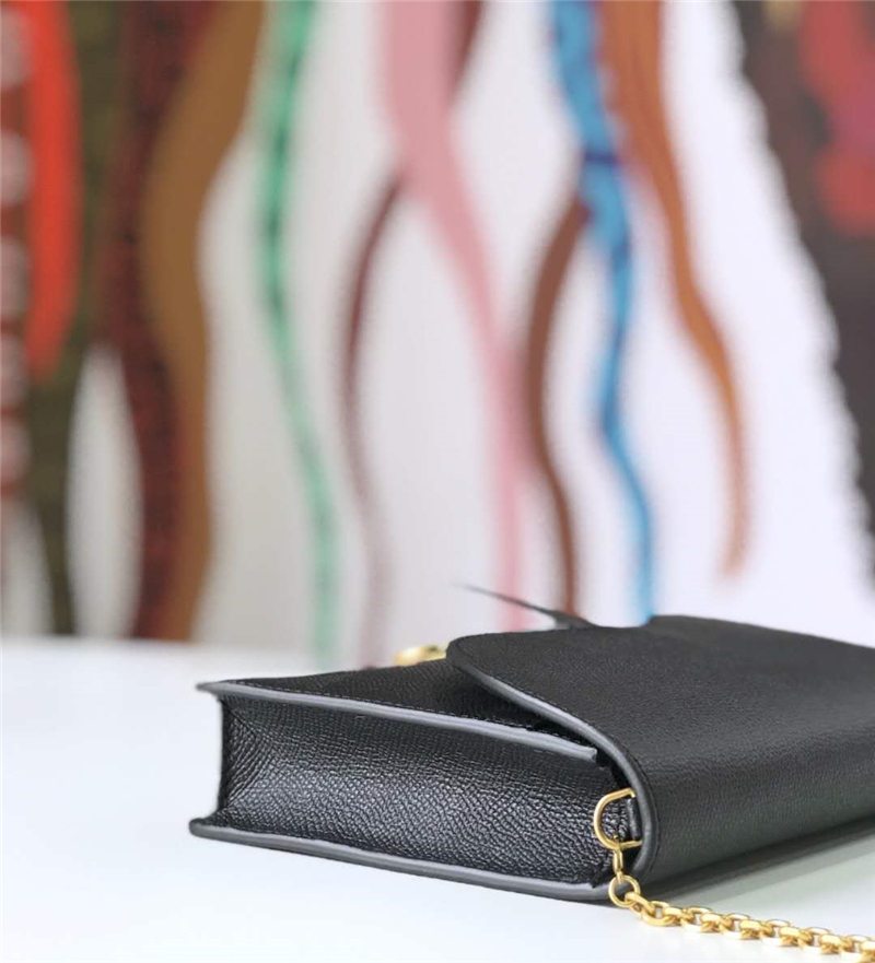 M5620 Dior Saddle系列女包 woc包型 小牛皮 迪奧鏈條包 Dior手拿包 黑色