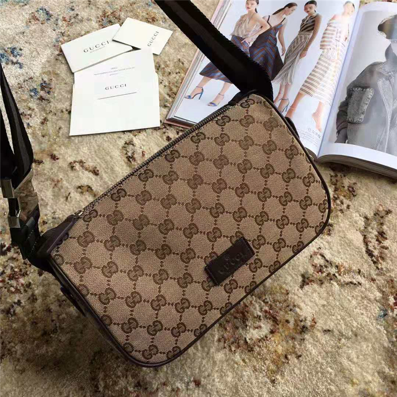 449182 Gucci胸包 GG高級人造帆布 時尚腰包 Gucci肩包