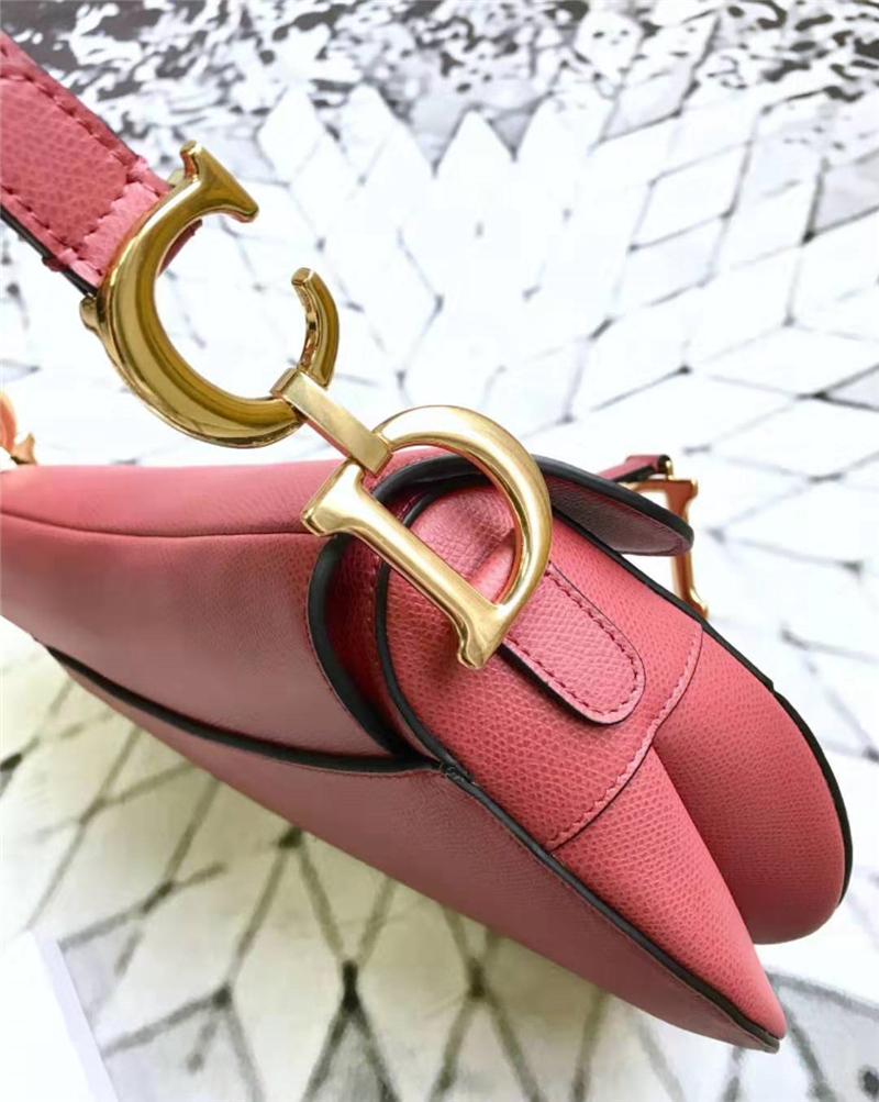 M0446 Dior Saddle小牛皮手提包 Dior馬鞍包 Dior女包 蜜桃色
