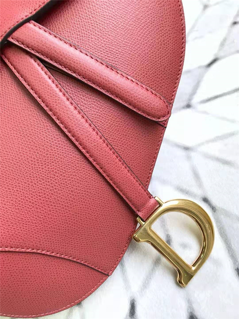 M0446 Dior Saddle小牛皮手提包 Dior馬鞍包 Dior女包 蜜桃色