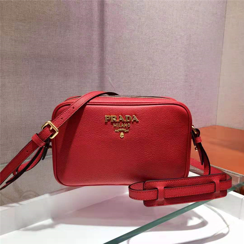 1BH082 Prada女包 普拉達單肩包 Prada新款 普拉達單肩斜挎包 紅色