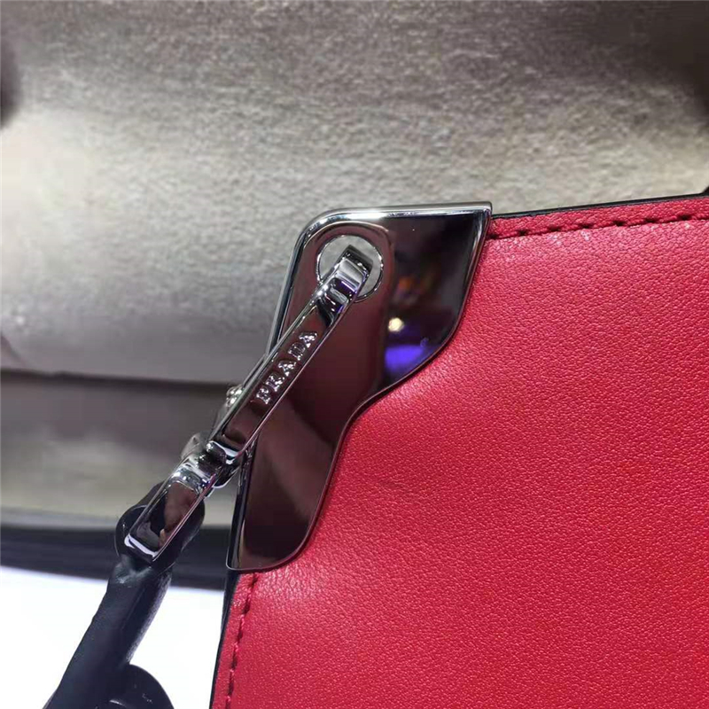 1BH111 Prada Sidonie女包 普拉達皮革單肩包 小牛皮 普拉達肩背包 紅色