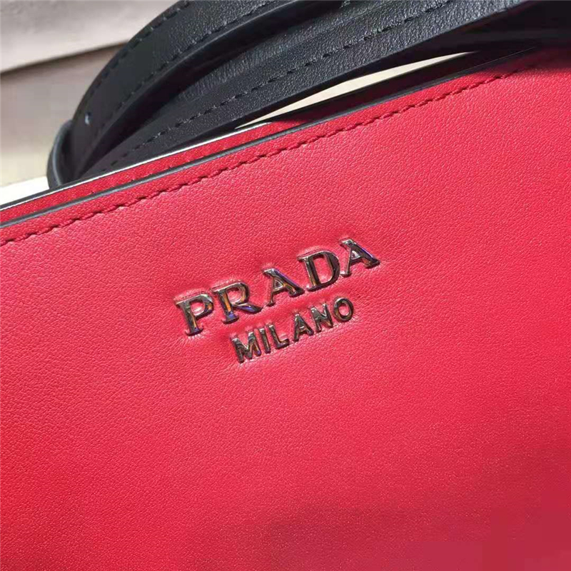 1BH111 Prada Sidonie女包 普拉達皮革單肩包 小牛皮 普拉達肩背包 紅色