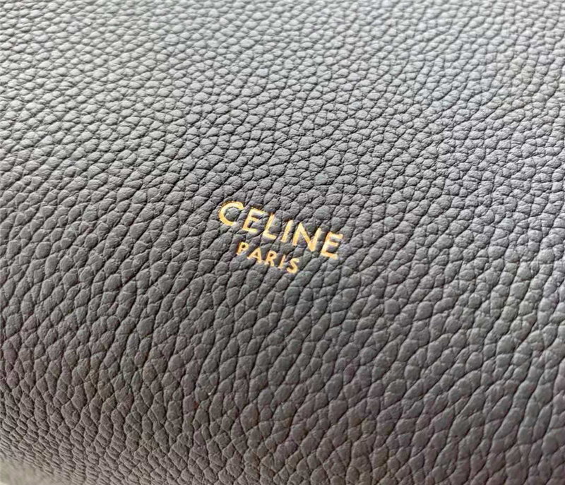 189303 Celine手袋 SANGLE BUCKET 小號 粒面小牛皮 Celine水桶包 深灰