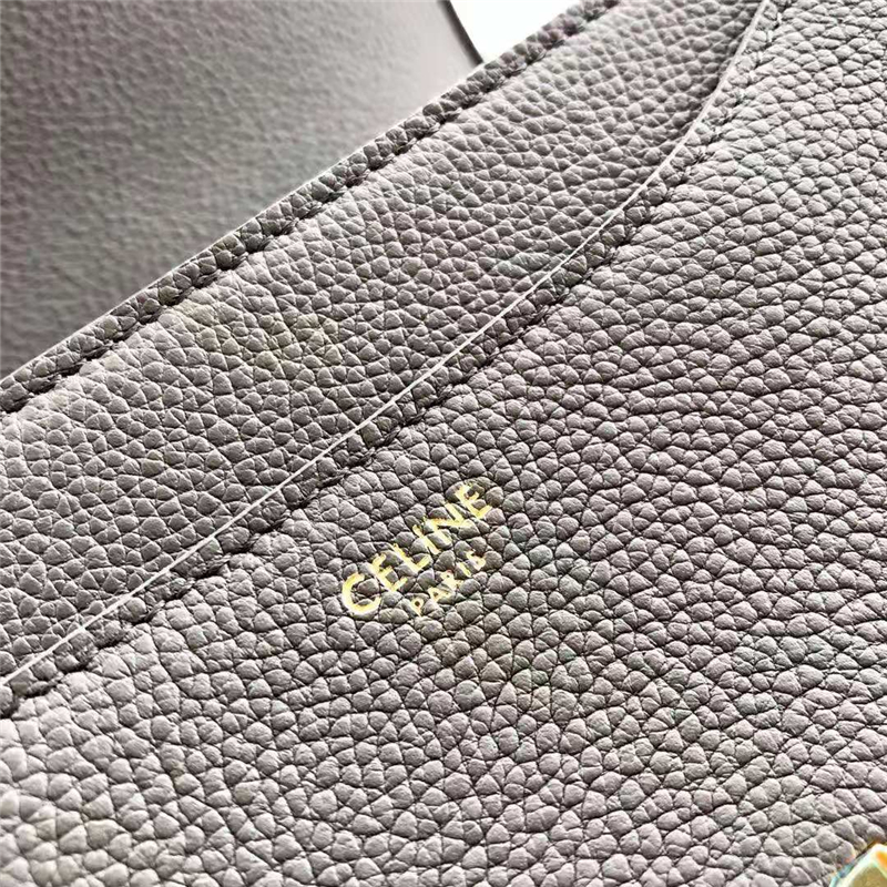 188003 Celine包包 賽琳女包 19新款 金屬鎖扣 小號(hào)小牛皮包 Celine手提包女包 灰藍(lán)