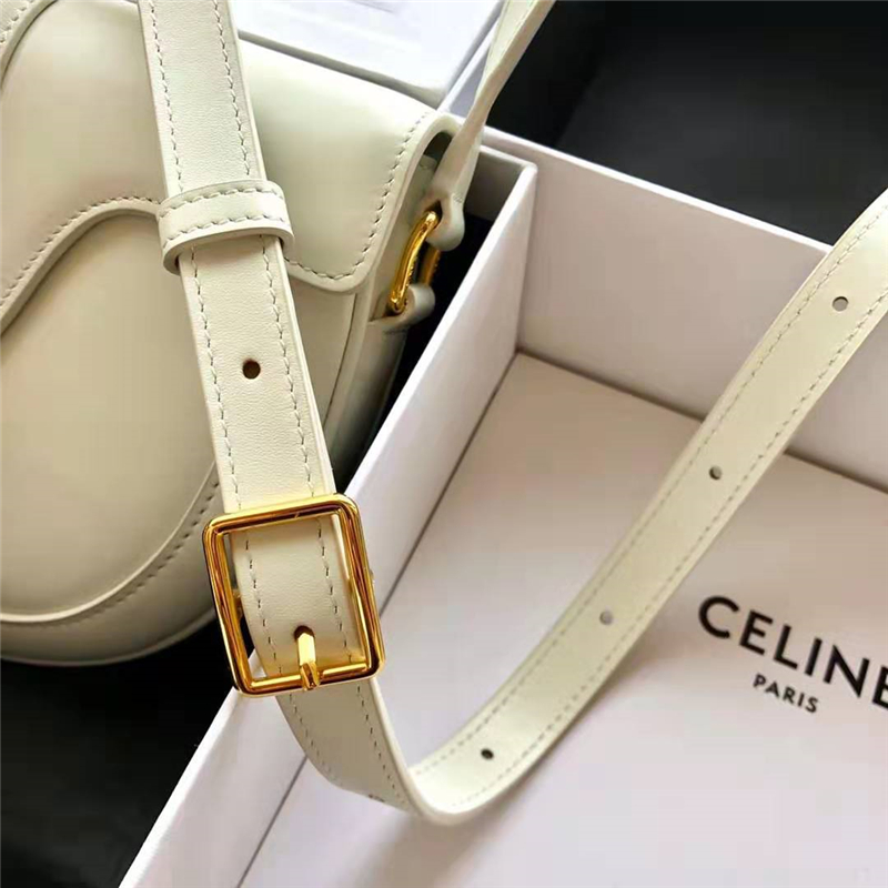 188013 Celine賽琳 BESACE 16 小號肩包 小牛皮 Celine手袋 白色