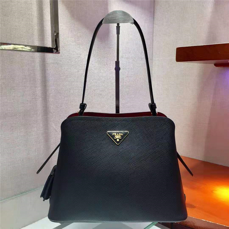 1BA251 Prada女包 Matinée 小號 牛皮 普拉達手提包 黑色