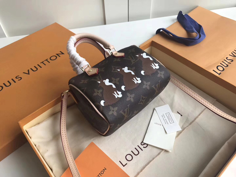 M61252 LV NANO SPEEDY 手袋 LV柴犬系列 LVmini枕頭包