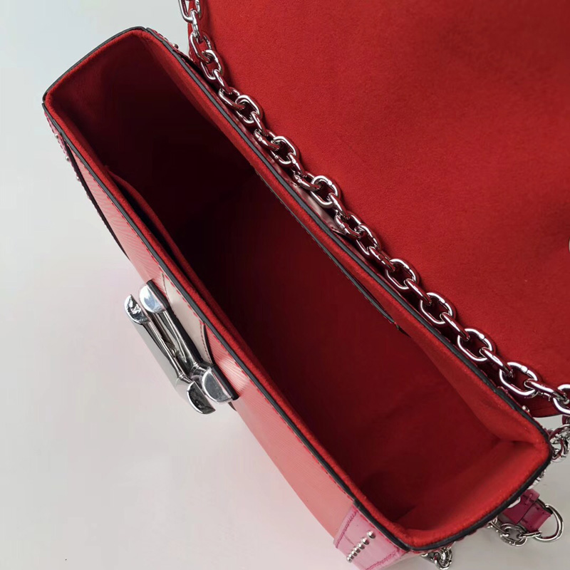 M54281 LV TWIST 中號手袋 LV掛鎖絲印圖案系列 LV女包 LV單肩包 紅色