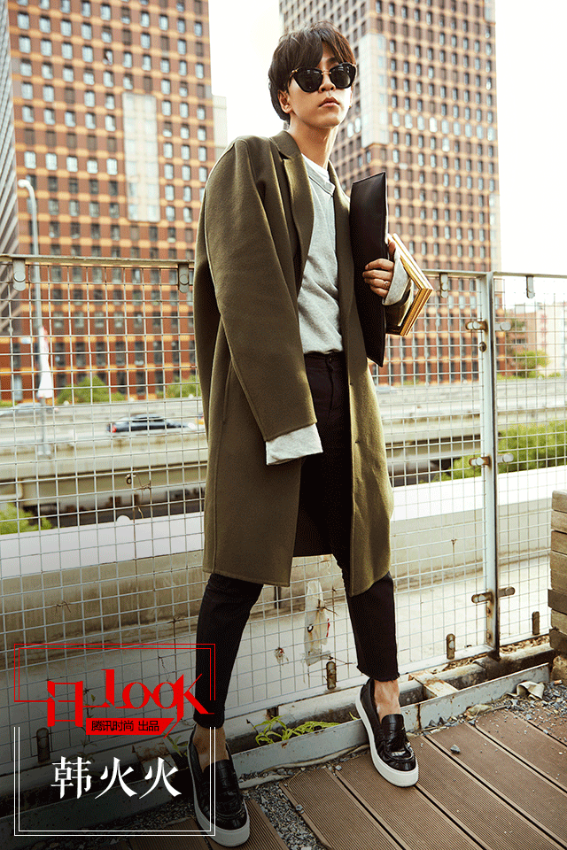 一日一LOOK 韓火火的不規則手袋搭風衣點亮秋日午后