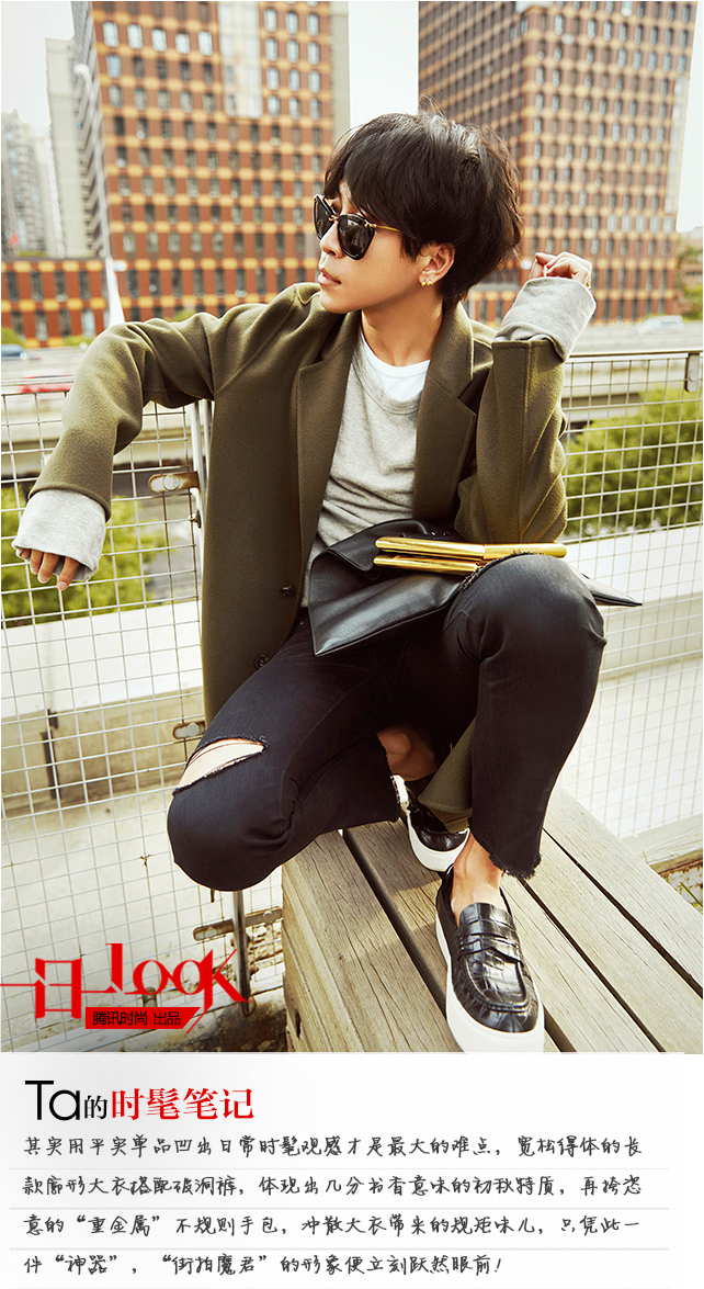 一日一LOOK 韓火火的不規則手袋搭風衣點亮秋日午后