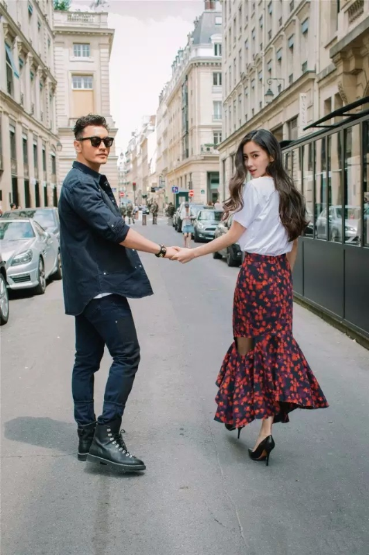 Givenchy紀梵希2016夏季新款黃曉明與Angelababy楊穎明星夫妻同款街拍搭配示范