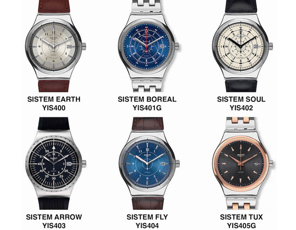 斯沃琪裝置51推出金屬系列機械腕表